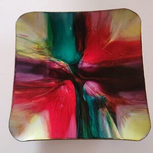 Seetusee by Mayfair Leather-Glass Mid-Century Tray